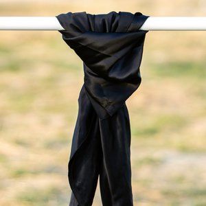 Black Silk Silk Wild Rag Scarf